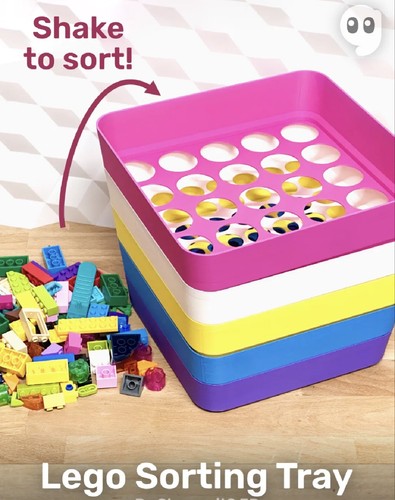 Stackable lego sorting trays - 5,